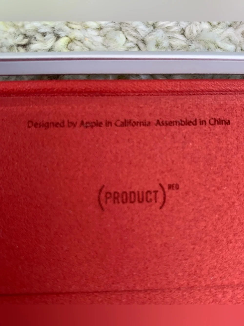 Genuine Apple iPad Leather Smart red cover 2nd gen